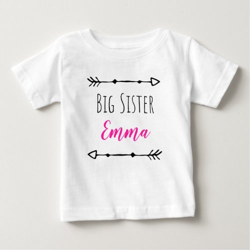 Big Sister with customizable name Baby T_Shirt