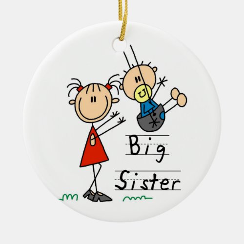 Big Sister with Little Brother Gifts Ceramic Ornament