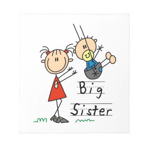 Big Sister with Little Brother Gifts Notepad