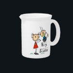 Big Sister with Little Brother Gifts Pitcher<br><div class="desc">A cute big sister design on big sister keepsake boxes,  tiles,  throw pillows,  ornaments,  mugs,  cards,  postage,  stickers,  and other big sister apparel,  gifts,  and trinkets featuring a big sister with little brother,  giving him a swing ride!</div>