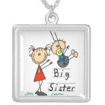 Big Sister with Little Brother Gifts Silver Plated Necklace Big Sister with Little Brother Gifts Silver Plated Necklace