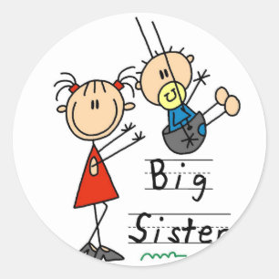 Big Sister with Little Brother Tshirts and Gifts Classic Round Sticker