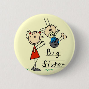 Big Sister with Little Brother Tshirts and Gifts Pinback Button