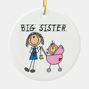 Big Sister With Little Sister Gifts Ceramic Ornament