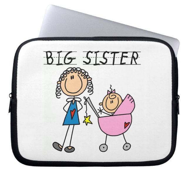 Big Sister With Little Sister Gifts Laptop Sleeve (Front)