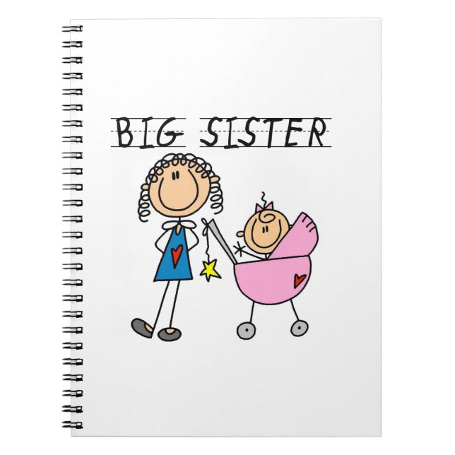 Big Sister With Little Sister Gifts Notebook (Front)