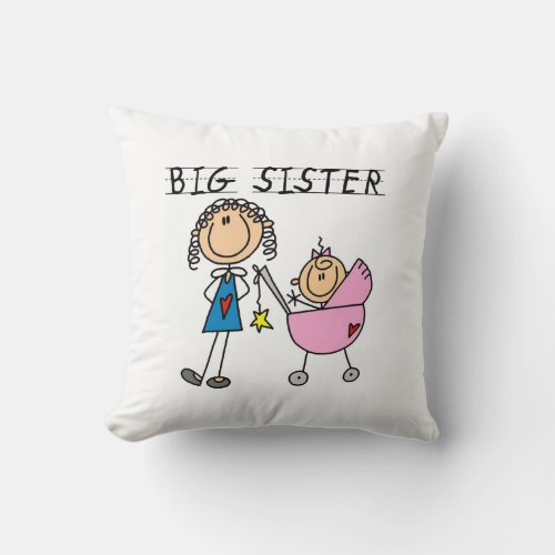 Big Sister With Little Sister Gifts Throw Pillow