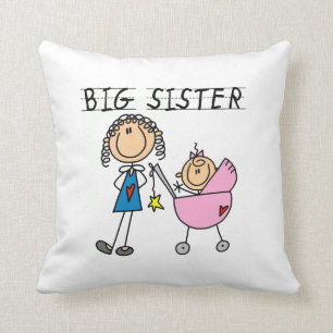 Big Sister With Little Sister Gifts Throw Pillow