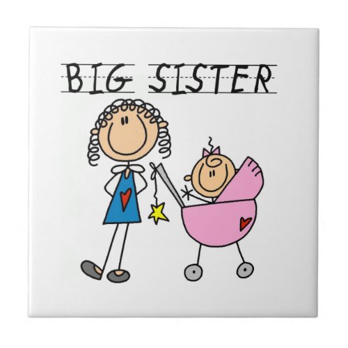 Big Sister With Little Sister Gifts Tile