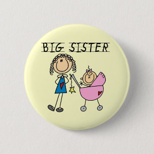 Big Sister with Little Sister T-shirts and Gifts Button