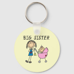 Big Sister with Little Sister T-shirts and Gifts Keychain