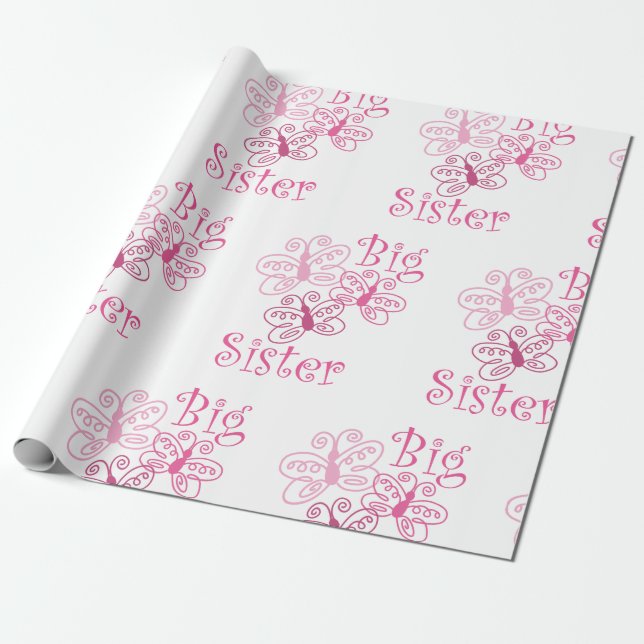 Big Sister Wrapping Paper (Unrolled)