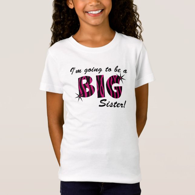 big sister zebra T-Shirt (Front)