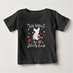 Big Sisters Berry Best - Mouse Strawberry Pun Baby T-Shirt