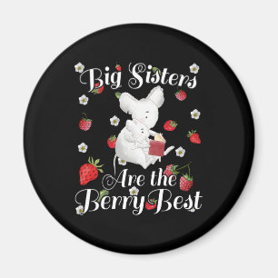 Big Sisters Berry Best - Mouse Strawberry Pun Magnet