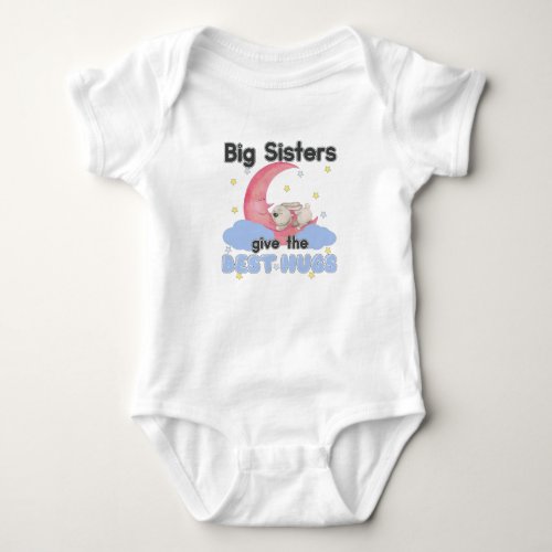 Big Sisters Give the Best Hugs _ Moon Bunny Baby Bodysuit