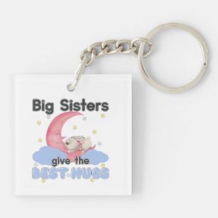 Big Sisters Give the Best Hugs - Moon Bunny Keychain