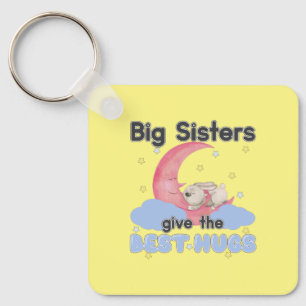 Big Sisters Give the Best Hugs - Moon Bunny Keychain