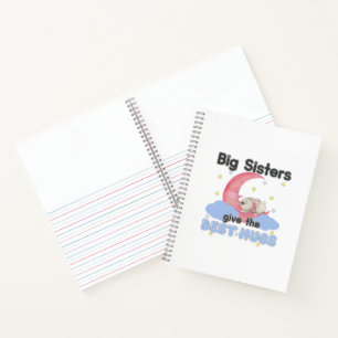 Big Sisters Give the Best Hugs - Moon Bunny Notebook