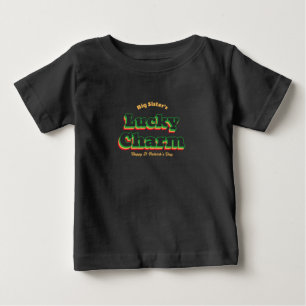 Big Sister's Lucky Charm St. Patrick's Day Baby T-Shirt