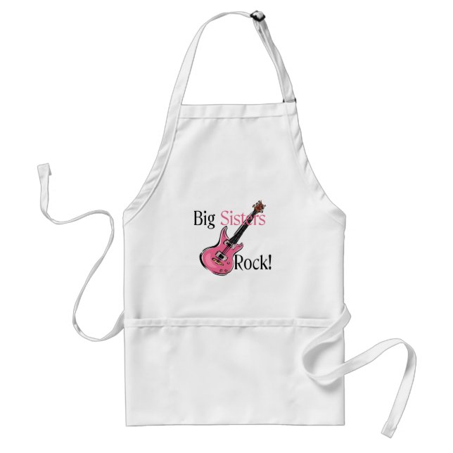 Big Sisters Rock Adult Apron (Front)