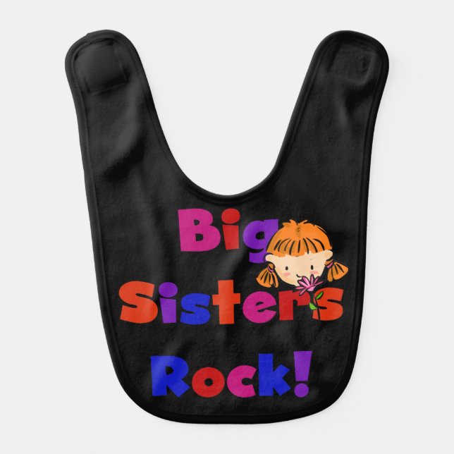 Big Sisters Rock Bib (Front)