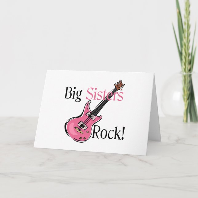 Big Sisters Rock Card (Front)