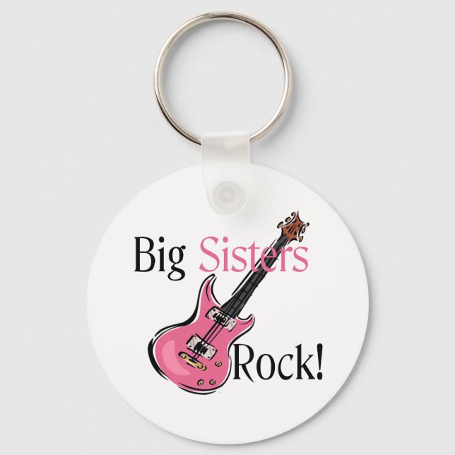 Big Sisters Rock Keychain (Front)