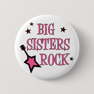 Big Sisters Rock Pinback Button