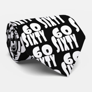 Big Sixty in Large Lettering 60th Birthday Neck Tie
