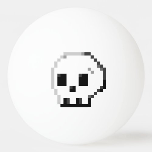 Big Skull pixel art 8 bit Ping Pong Ball
