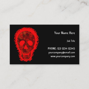 Big Skull Red horizontal Business Card