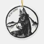 Big Sky Burro Ceramic Ornament