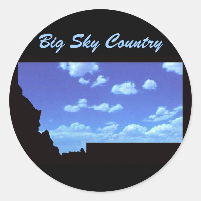 Big Sky Country Classic Round Sticker (Front)