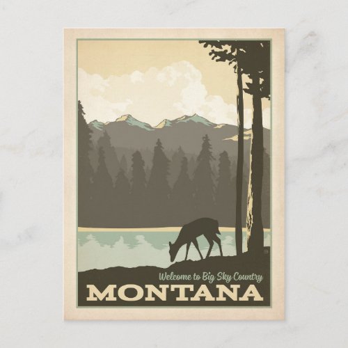 Big Sky Country  Montana Postcard