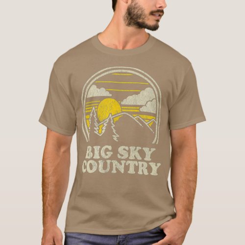 Big Sky Country Montana  Vintage Hiking T_Shirt