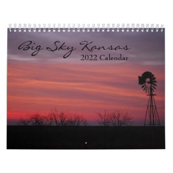 Big Sky Kansas Calendar by WheatgrassDesigns at Zazzle
