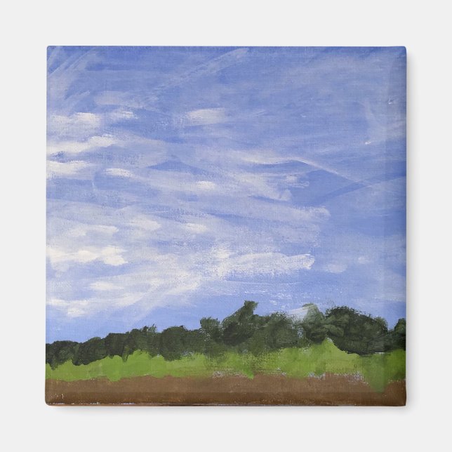 big sky landscape painting magnet by jamie (Front)