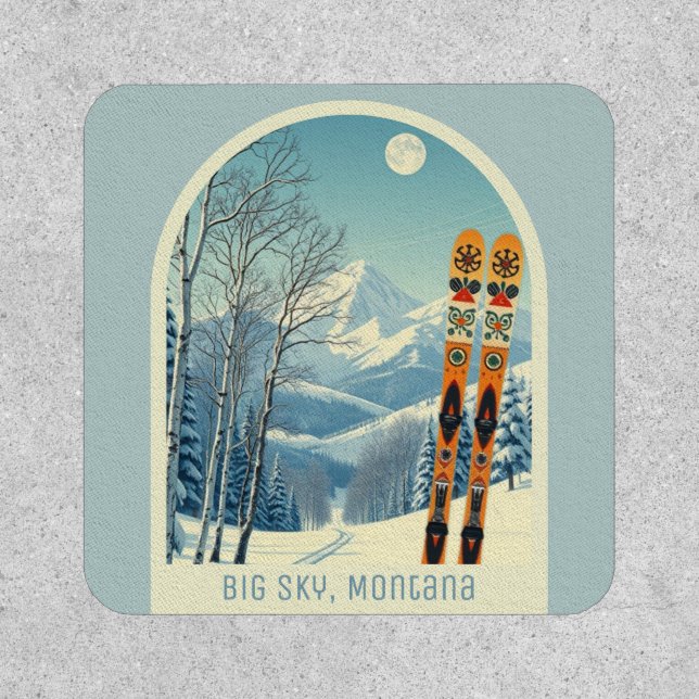 Big Sky Montana ski holiday souvenir  Patch (Front)