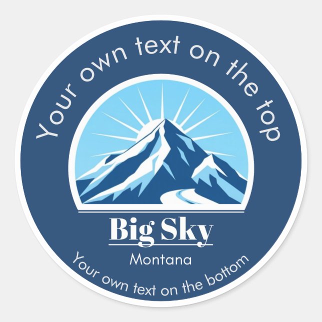 Big sky Montana ski resort   Classic Round Sticker (Front)
