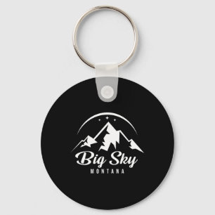 Big Sky Montana Ski Resort Skiing Snowboarding  Keychain