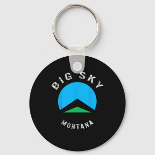 Big Sky Montana Ski Skiing Snowboarding Skier Snow Keychain