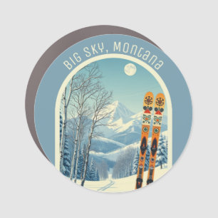 Big Sky Montana ski souvenir Car Magnet