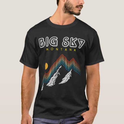 Big Sky Montana _USA Ski Resort 1980s Retro Collec T_Shirt