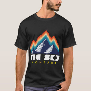 Big Sky Montana Usa Ski Resort 1980S Retro T-Shirt
