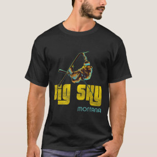 Big Sky Montana Vintage Skiing T-Shirt