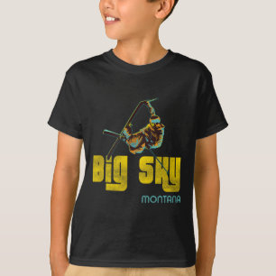 Big Sky Montana Vintage Skiing T-Shirt