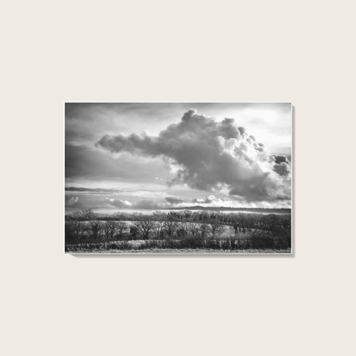 Big Sky Over Wiltshire, fine art black and white Canvas Print