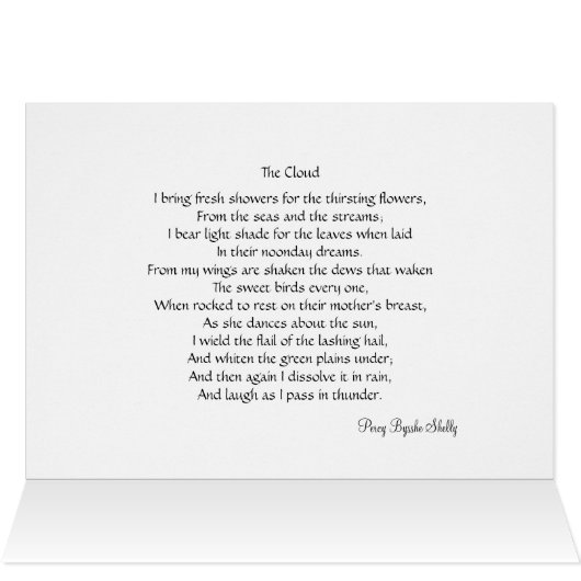 Big Sky Over Wiltshire with poem notelet/card (Inside Horizontal (Top))