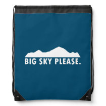 Big Sky Please Drawstring Bag